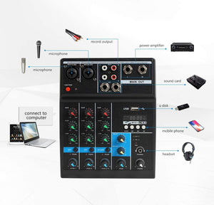 Consola Mezclador de Audio Profesional